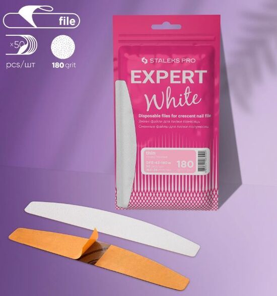 180 griti vienreizlietojamās pusmēness nagu vīles EXPERT 42 (50 gab.)