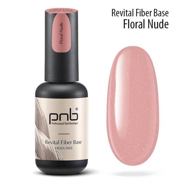 Revital Fiber UV/LED Base Floral Nude, Hema Free/8ml