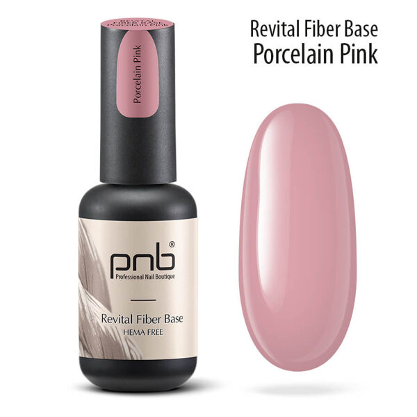 Revital Fiber UV/LED Base Porcelain Pink, Hema Free/8ml